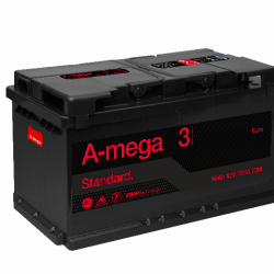 AKUMULIATORIUS AMEGA 3 80AH / 760A (žemintas)