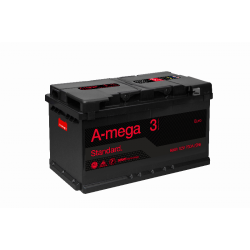 AKUMULIATORIUS AMEGA 3 80AH / 760A (žemintas)