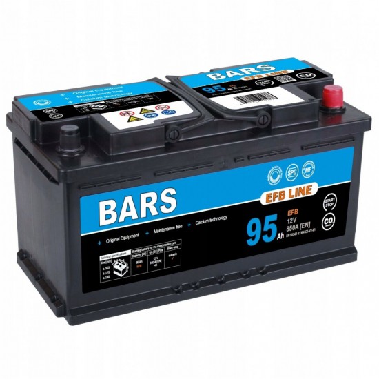 AKUMULIATORIUS BARS EFB 12V 95AH 850A START STOP AKUMULIATORIUS BARS EFB 12V 95AH 850A START STOP