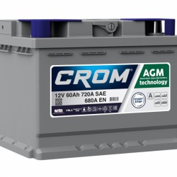 AKUMULIATORIUS 60AH/680A START-STOP AGM MUTLU / CHROM